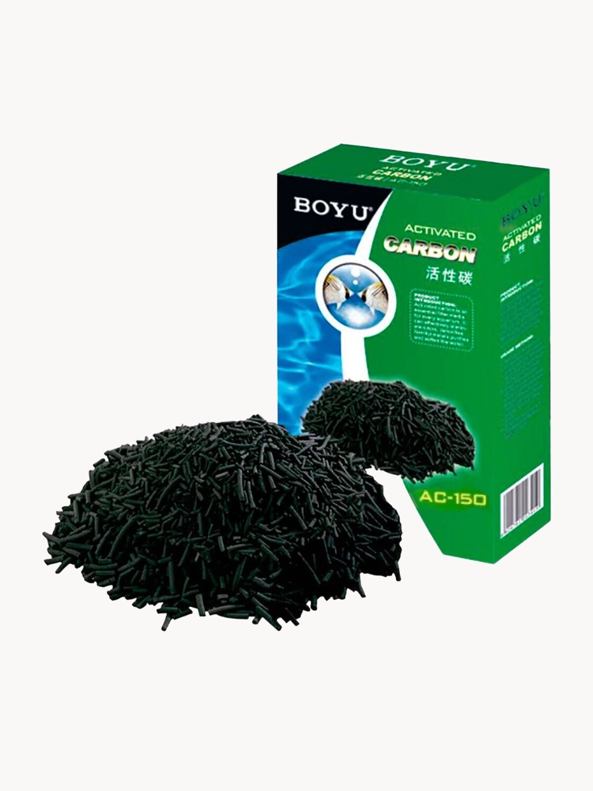 Наполнитель угольный Boyu AC-150 для фильтра аквариума, 150 г