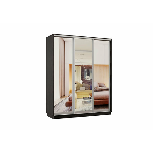 Шкаф-купе Би-Мебель Мира венге 180х60х220 см