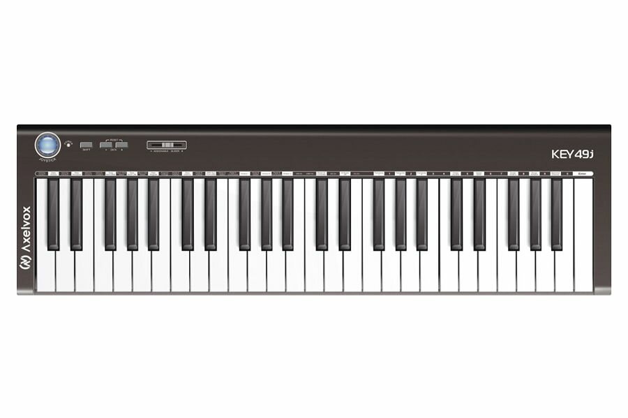 Аксессуар Axelvox MIDI клавиатура [KEY49j Black] 4-октавная (49 клавиш) динамическая USB, 3 кнопки, джойстик (Pitch Bend и Modulation), 1 пр
