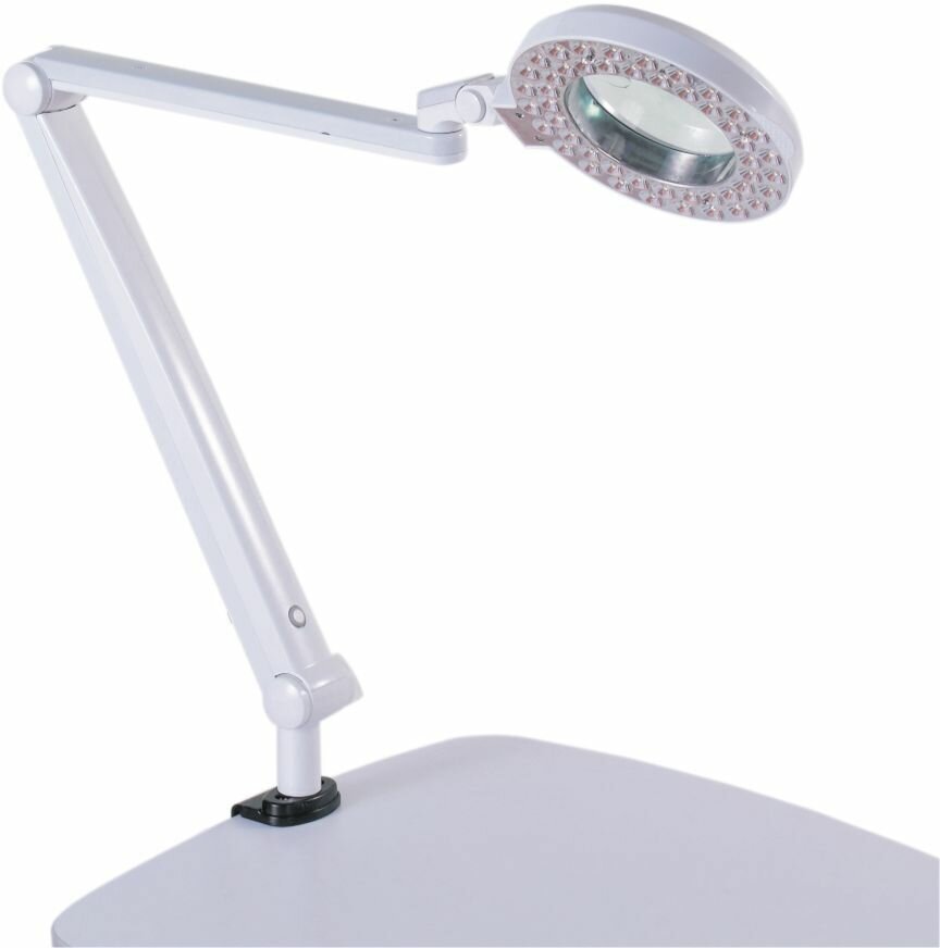 Лампа - лупа светодиодная настольная на струбцине косметологическая для салона красоты (круглая) LED K-5