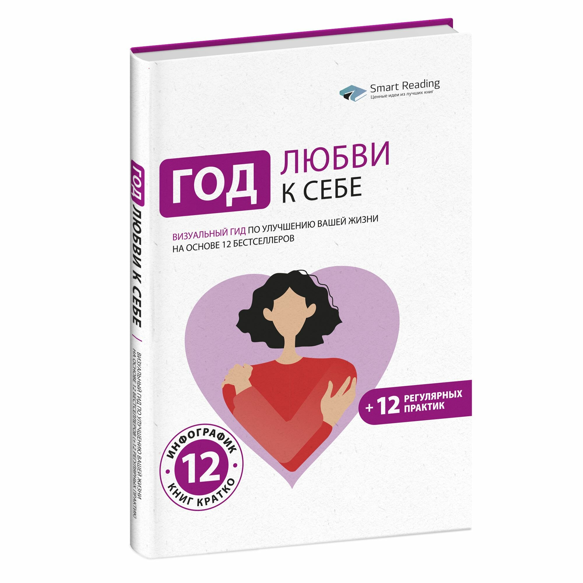 Год Любви к себе: Визуальный гид по улучшению вашей жизни на основе 12 бестселлеров (+12 регулярных практик)