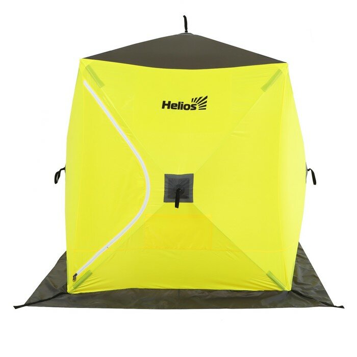 Палатка зимняя Helios "Куб", 1.5 х 1.5 м, цвет жёлтый/серый (HS-WSC-150YG) 10100286
