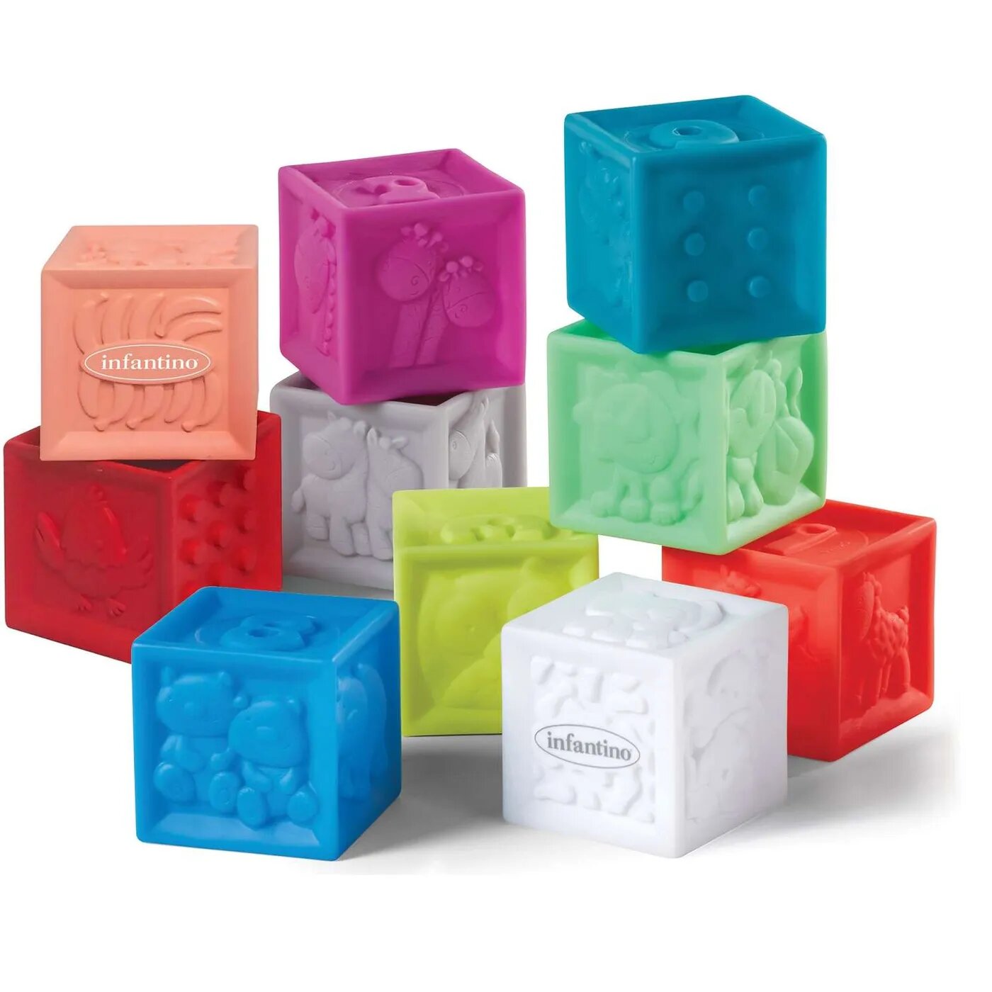 Кубики INFANTINO Развивающие Squeeze and Stack