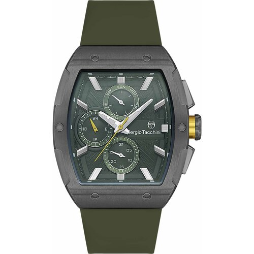 наручные часы sergio tacchini серый зеленый Наручные часы SERGIO TACCHINI, серый, зеленый