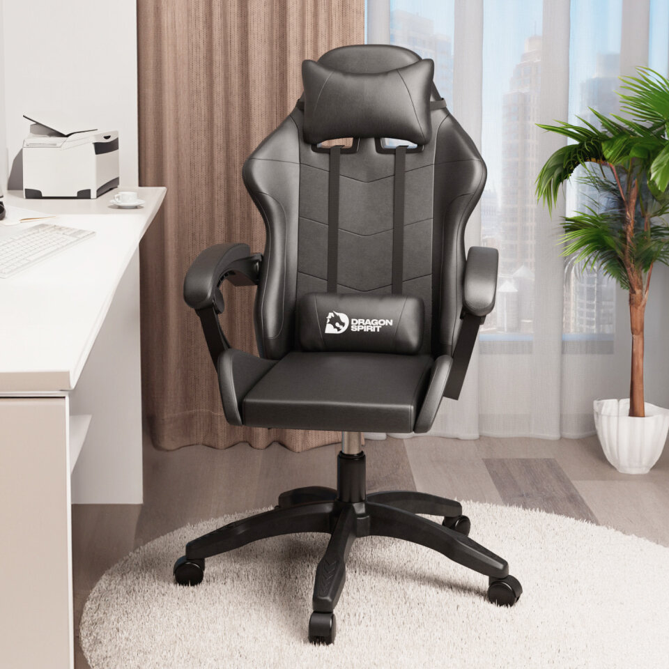 фото Кресло компьютерное игровое Dragon Spirit, черное