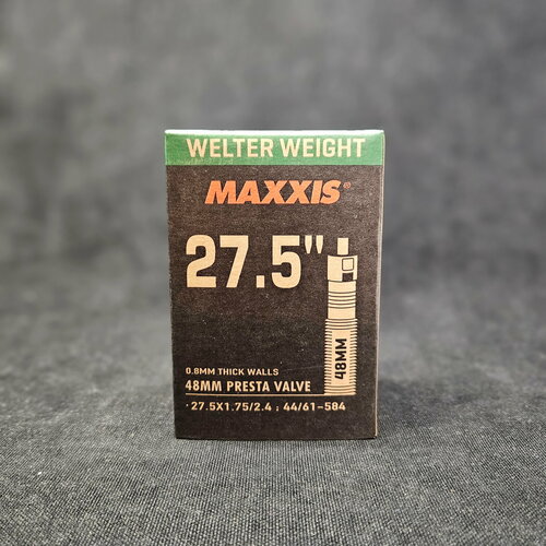 Камера Maxxis WelterWeight, 27.5x1.75/2.4, 48мм, Presta bti 66 камера bbb 26x3 00 fv 48mm presta велониппель