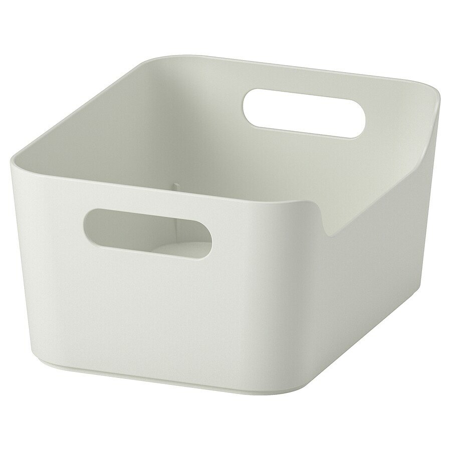 фото Коробка для хранения IKEA UPPDATERA, белая, размер 24х17х10см