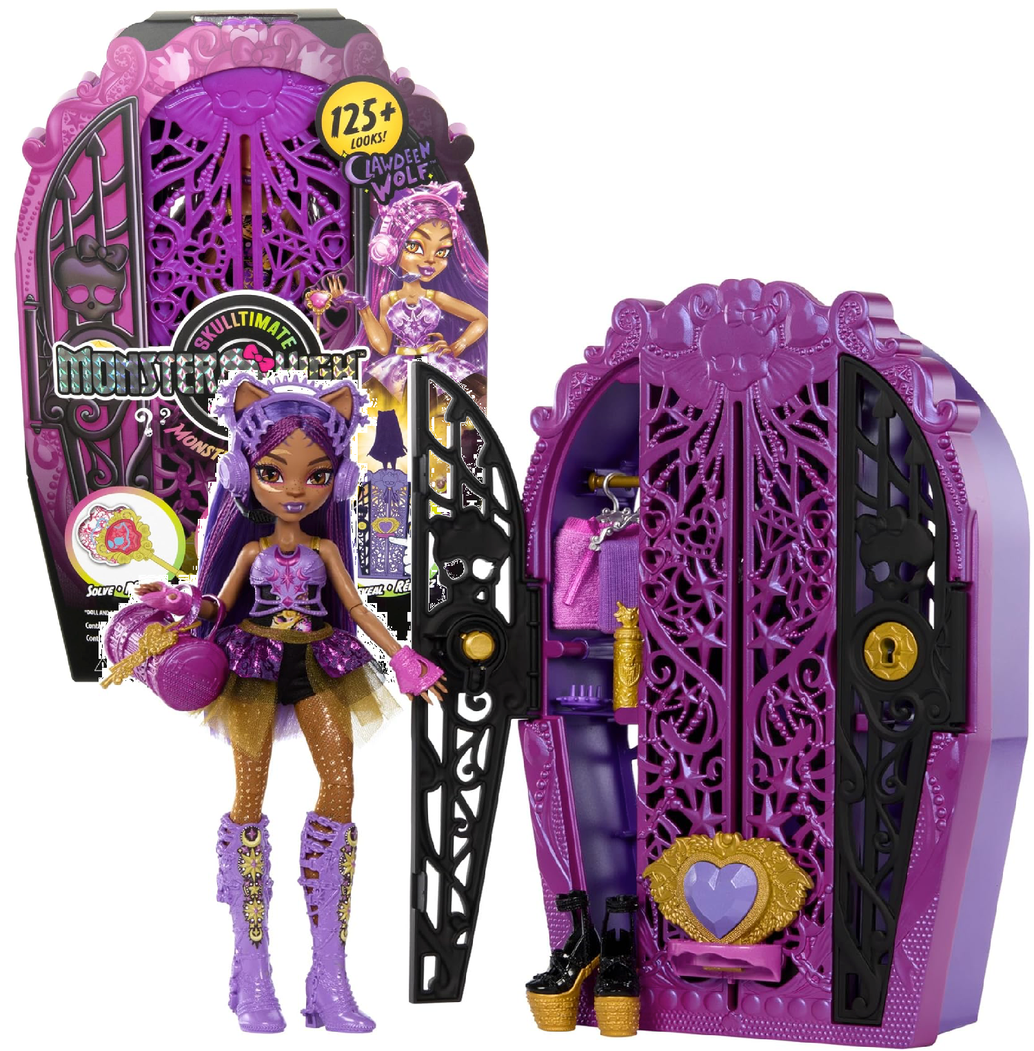 Кукла Монстр Хай Клодин Вульф с гардеробом и лифтом - Monster High Skulltimate Secrets 1 Clawdeen Wolf HXH85