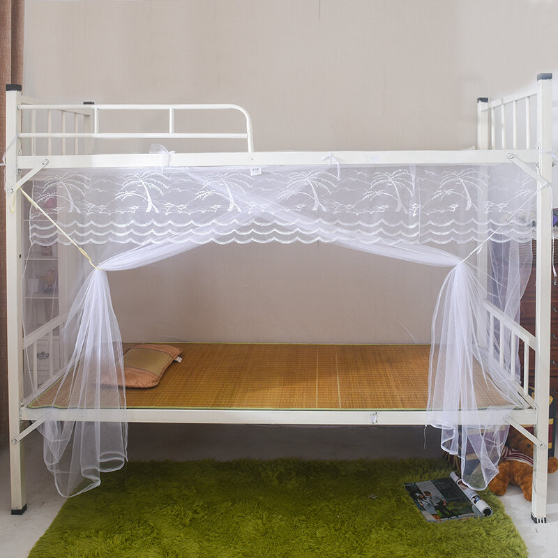 фото Кровать, двухъярусная, 200х180х180 см, белая, с кружевным краем