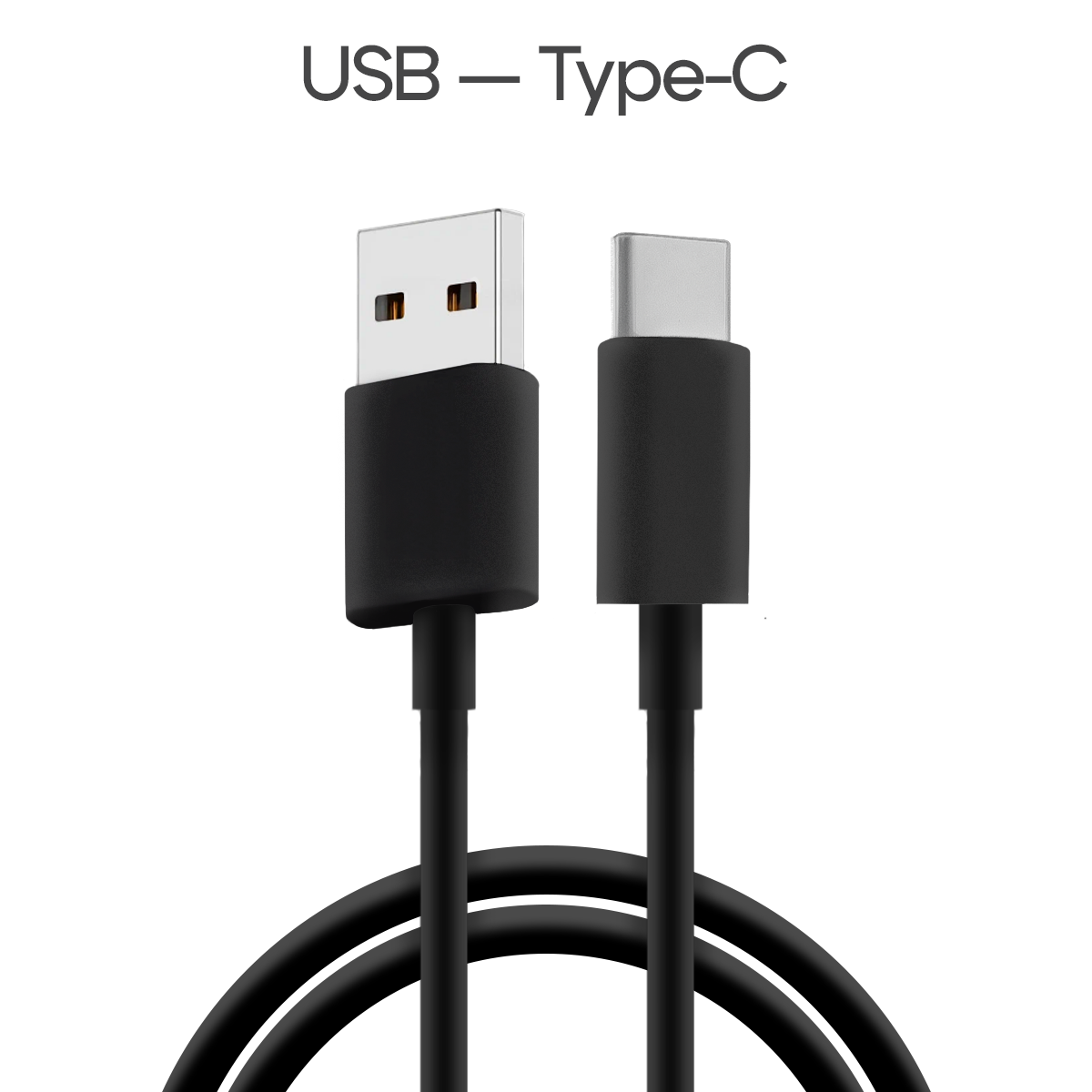 Кабель usb type c / GQbox / Быстрая зарядка для телефона type c провод шнур / черный / 1 метр