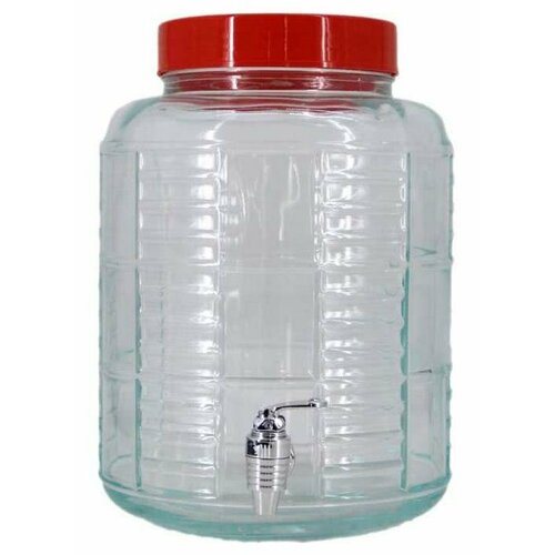 Бутыль с гидрозатвором краном 5л стекло 4999₽