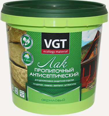 Изображение товара Лак Пропиточный для Дерева VGT 2.2кг Махагон Акриловый для Внутренних и Наружных Работ без Запаха / ВГТ.*