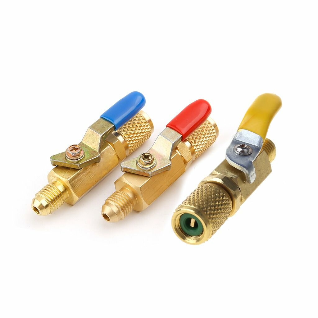 Кондиционер 1/4" для кондиционера HVAC R134A с прямым шаровым краном заправки хладагента от сети переменного тока