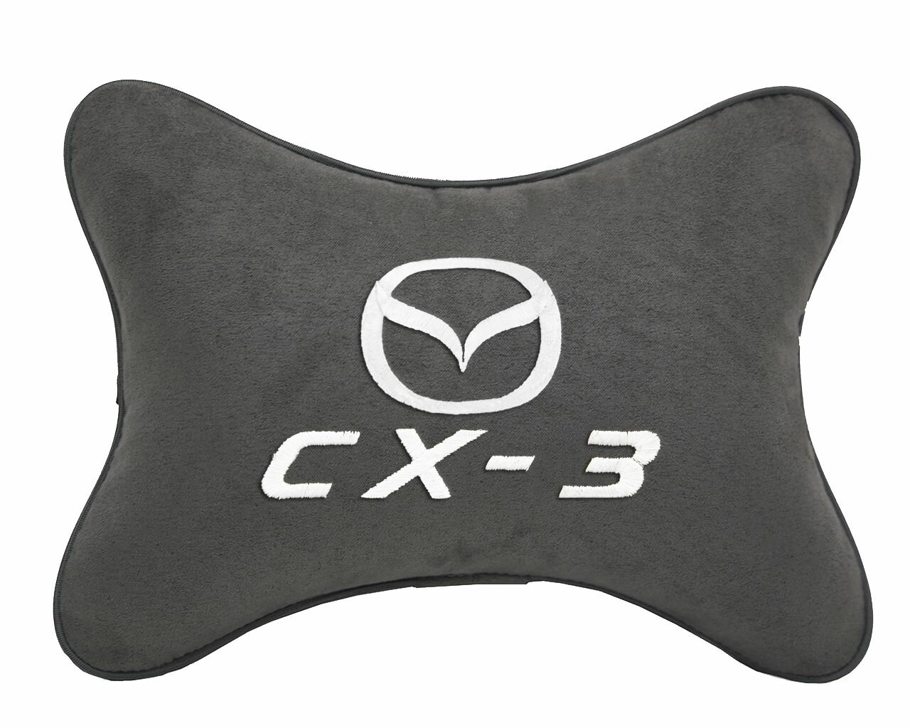 Подушка на подголовник автомобильная темно-серая алькантара MAZDA CX-3