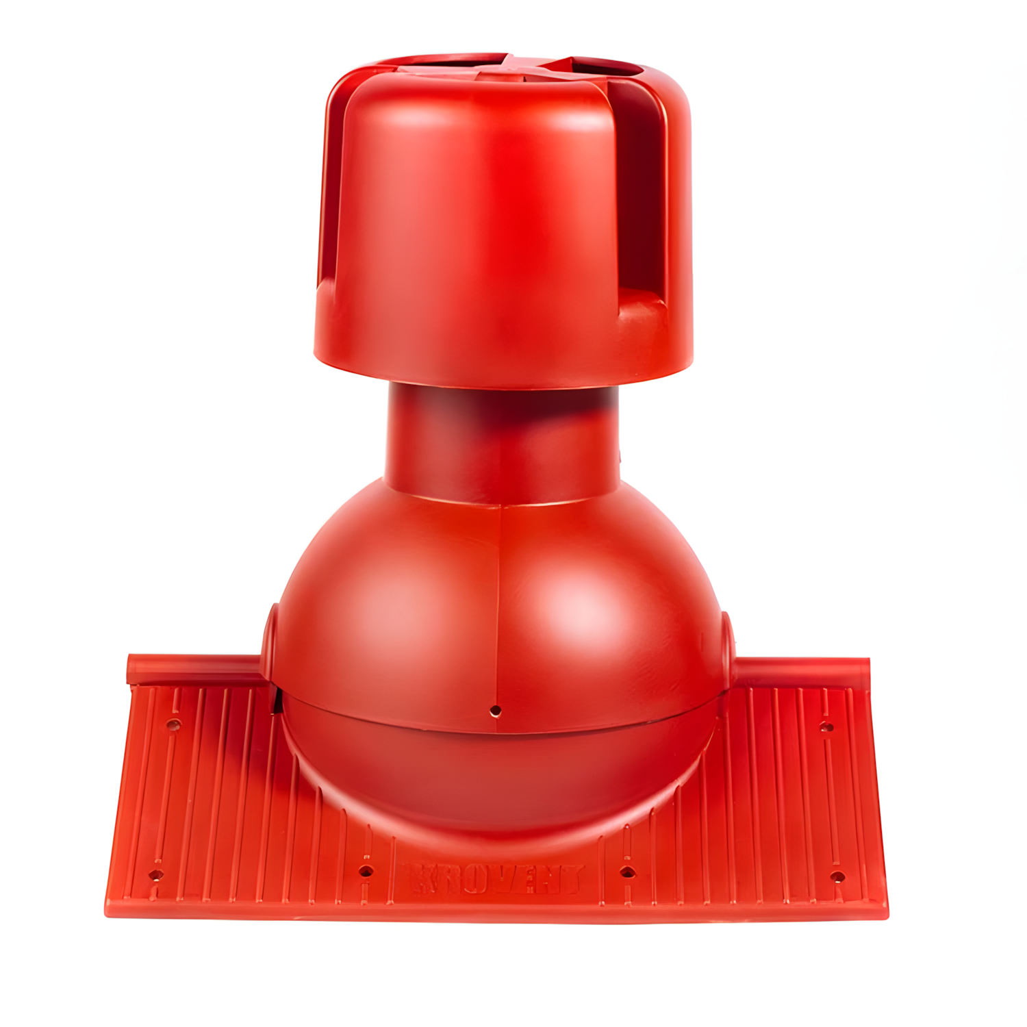 Коньковый аэратор Krovent Pipe-Cone 6005, красный, накладной, для вентиляции кровли
