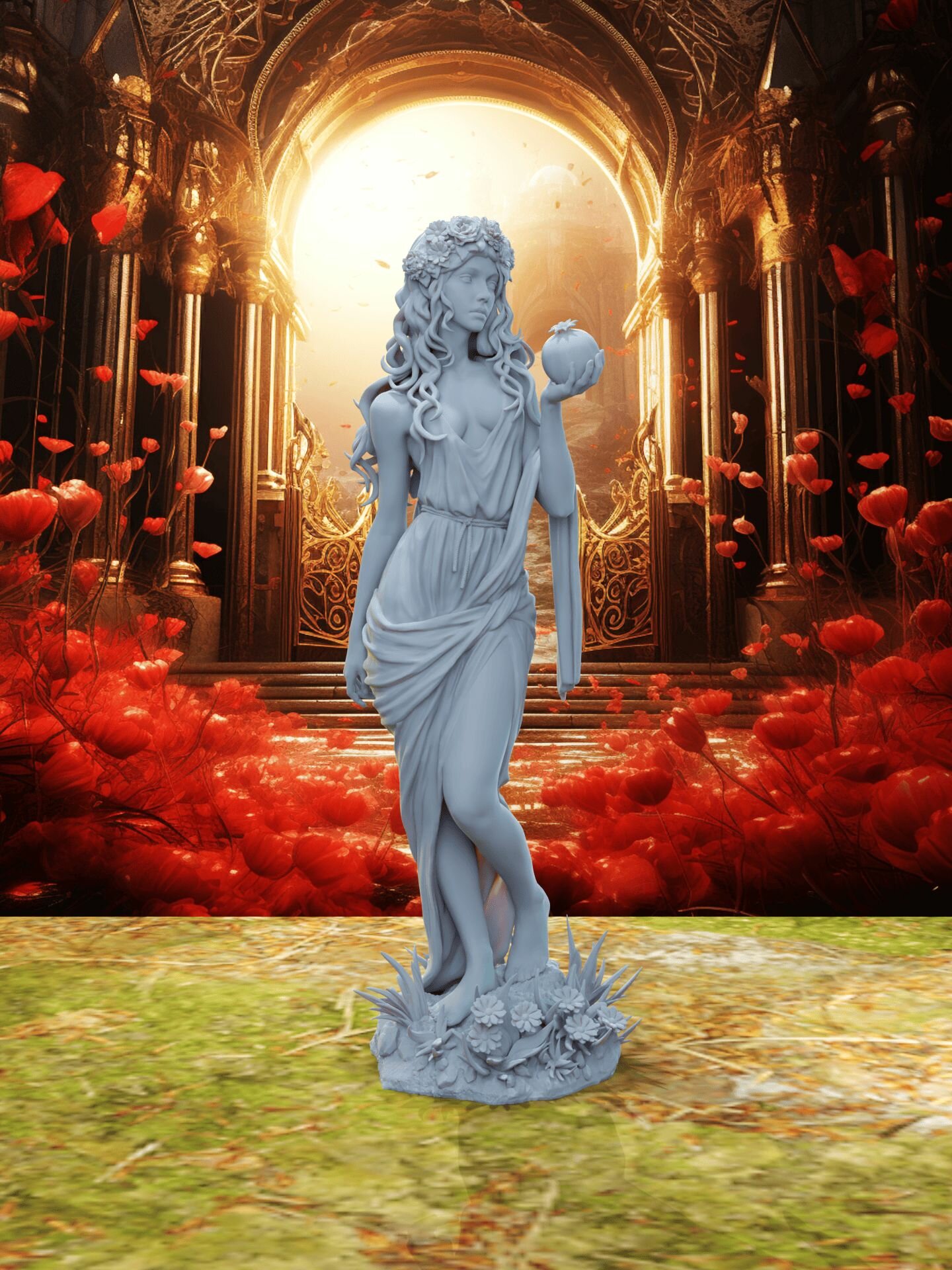Фигурка Персефона Persephone 12.5 см(Серая, сборная, предназначена для самостоятельной покраски)