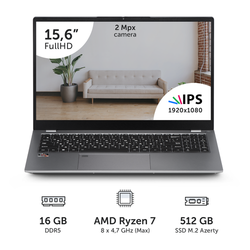 Ноутбук Azerty RBA-4500 156 IPS 1920x1080 Ryzen 7 6800H 8x32GHz 16Gb DDR5 512Gb SSD 5448600₽