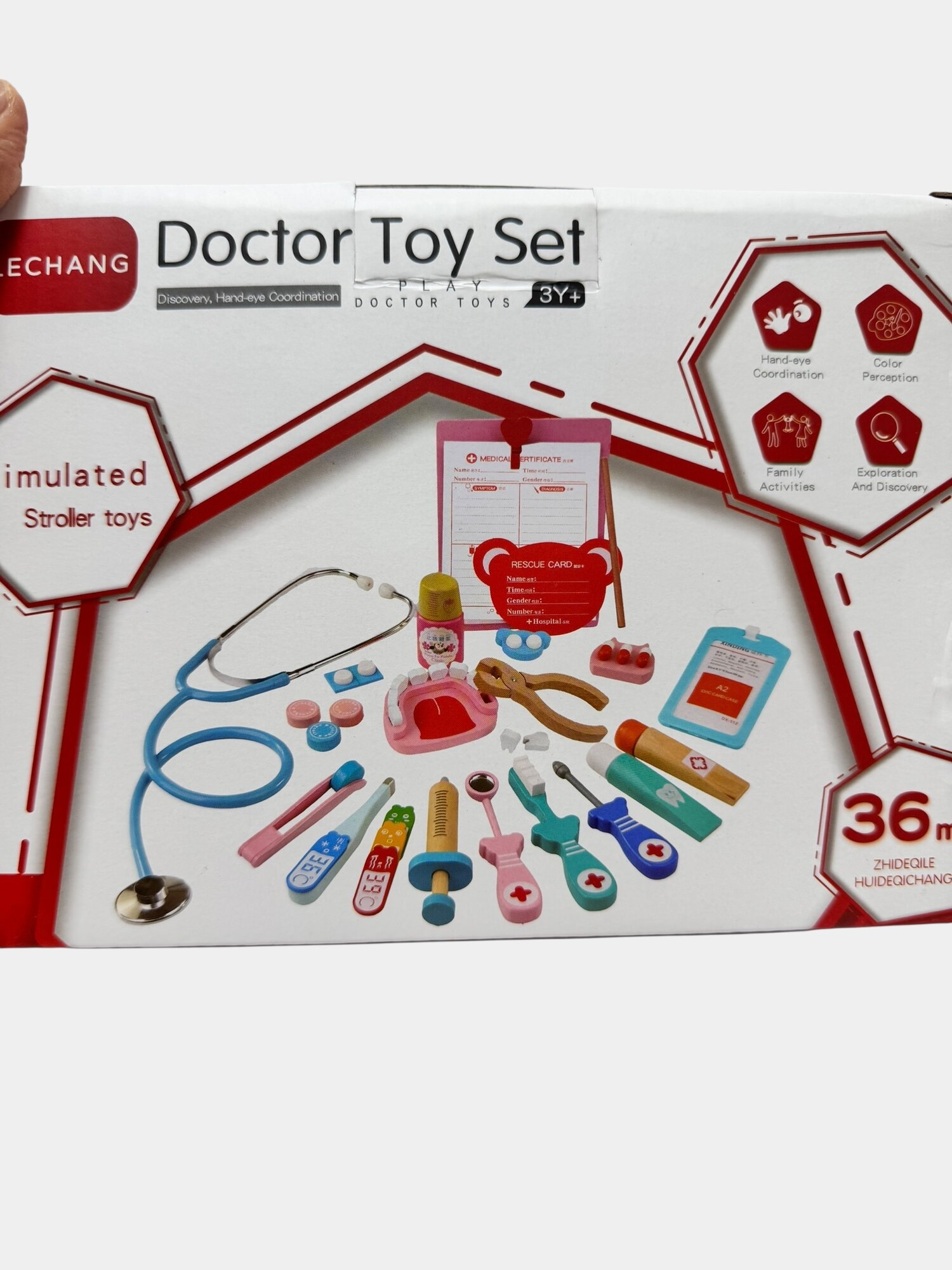 Деревянный набор стоматолога, ролевая игра, для детей от 3 лет, развивающий подарок Код. 27239 — фото 1