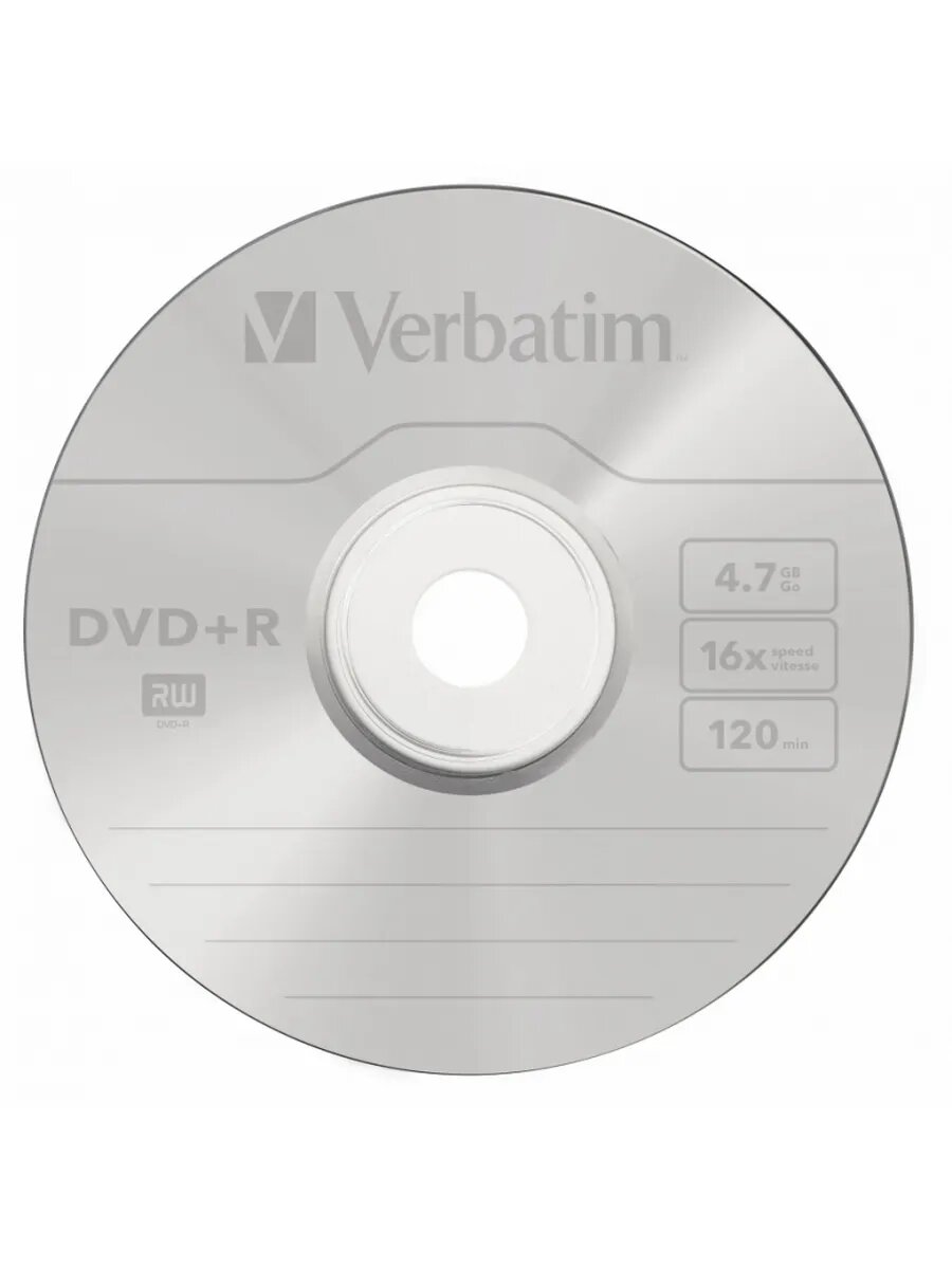 Диск DVD+R 4.7Gb 16x Cake Box (100шт) (43551)