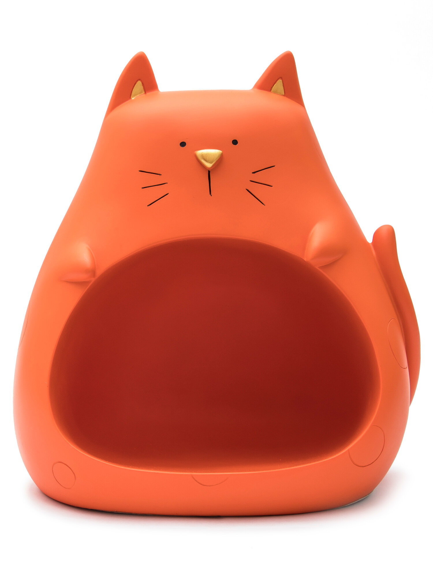 Конфетница Кот Рыжий, органайзер для сладостей, конфет, мелочей, украшений, ключей, статуэтка Кошка подарок на новый год