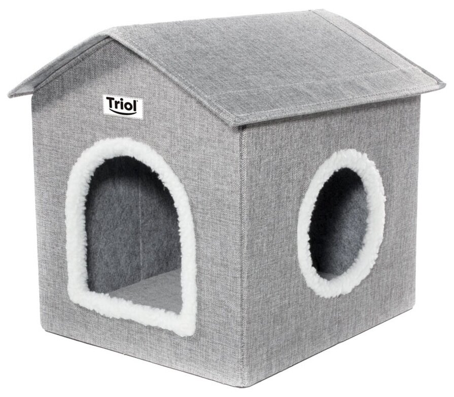 Домик для собак и кошек Triol Коттедж (31911013) 380х43.5х40.5 см 380 см 43.5 см прямоугольная серый 40.5 см