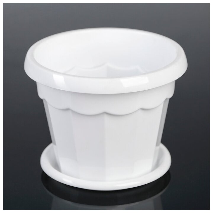 фото Горшок для цветов Эрика 0,7 л, цвет белый