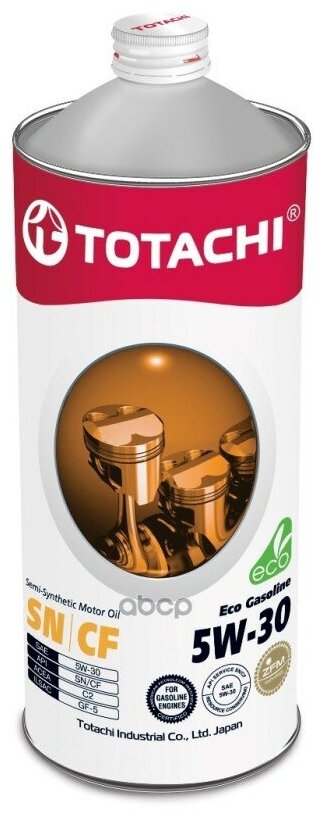 TOTACHI Масло Моторное Полусинтетическое Totachi Eco Gasoline 5w-30 Sn/Cf, C2, Gf-5 1л