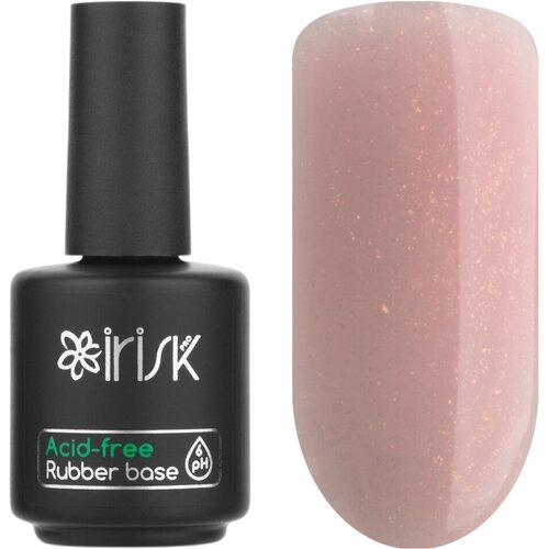 База каучуковая бескислотная IRISK Acid-free Rubber Base, 18мл (12 Soft Shimmer Beige) irisk база acid free rubber base 10 milky pink 10 мл