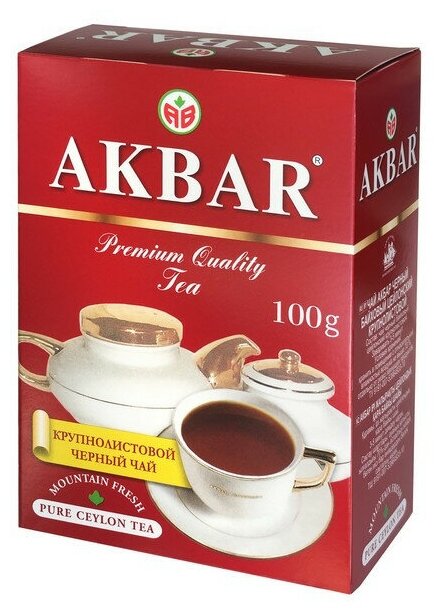 Чай Akbar Mountain Fresh листовой черный OPA, 100 г