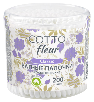 Ватные палочки Cotto fleur в банке, 200 шт., банка