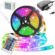 Светодиодная лента с пультом многоцветная RGB для дома 5 м