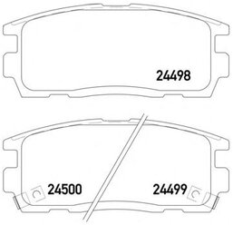 Дисковые тормозные колодки задние Textar 2449801 для Daewoo, Chevrolet, Opel, GMC, Pontiac (4 шт.)