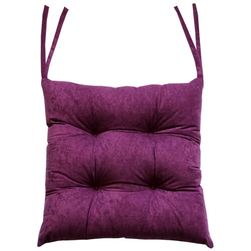 фото Подушка на стул матекс velours, 42х42х13 см фиолетовый