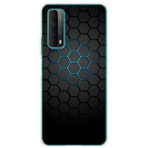 фото Силиконовый чехол "бирюзовые соты" на huawei p smart 2021 / хуавей п смарт 2021 case place