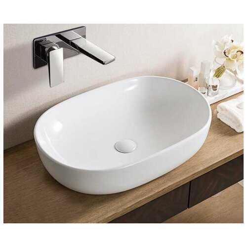 Комплект 2 предмета: Керамическая накладная раковина для ванной Gid N9026a с сифоном А-3202 керамическая раковина gid nc999 с сифоном orio a3202