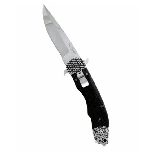 Складной автоматический нож Pirat Маркиз, клипса для крепления, чехол из ткани кордура, длина клинка: 8,6 см.