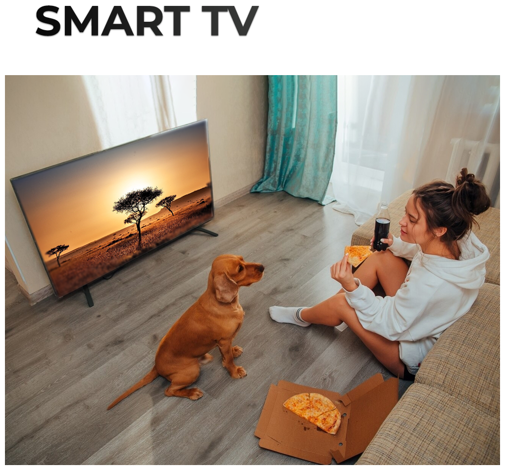 Телевизор Smart TV 35, HD Ready Черный