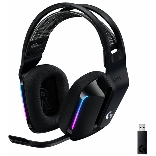 Наушники Logitech Игровая гарнитура Logitech G733 Lightspeed RGB Wireless Gaming Headset, черный