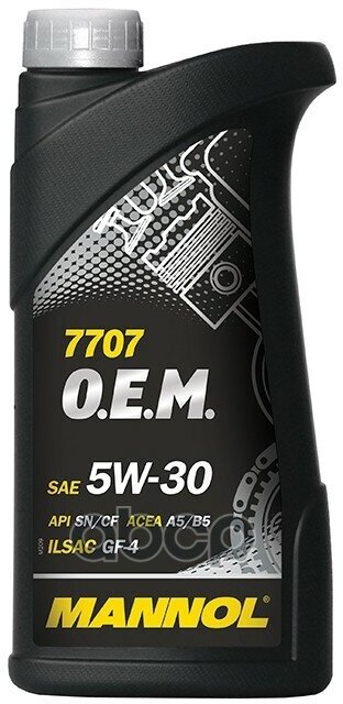 MANNOL Масло Моторное 5W30 Mannol 1Л Синтетика Mn7707 Energy Formula Fr Sn, A5/B5