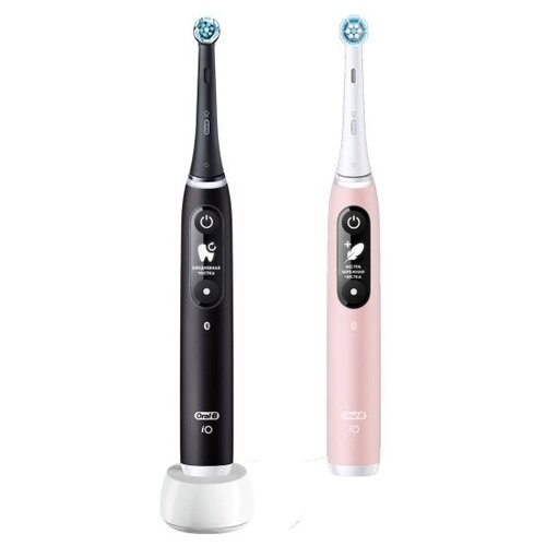 Набор из двух электрических зубных щеток Oral-B iO Series 6 Duo White, Pink Sand