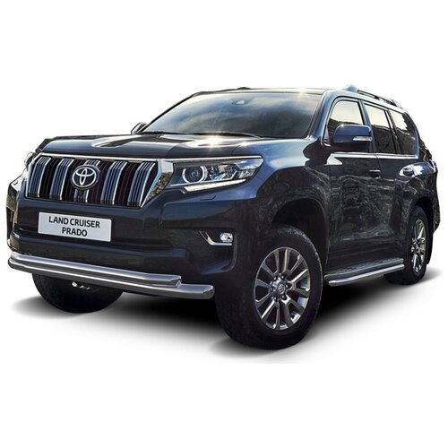 Защита переднего бампера RIVAL для Toyota Land Cruiser Prado 150 рестайлинг (кроме Style и TRD) (2017-н.в.) d76+d57