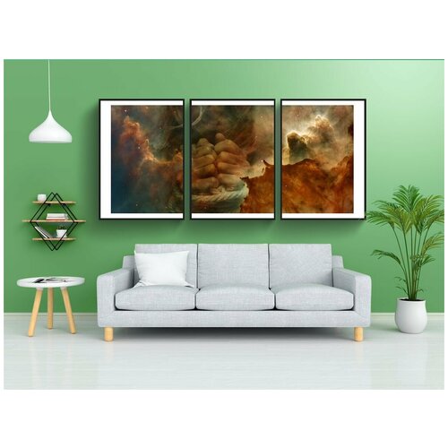 фото Набор модулных постеров для интерьера "облака, сюрреалистичный, сюрреализм" 60x90 см. в тубусе, без рамки lotsprints