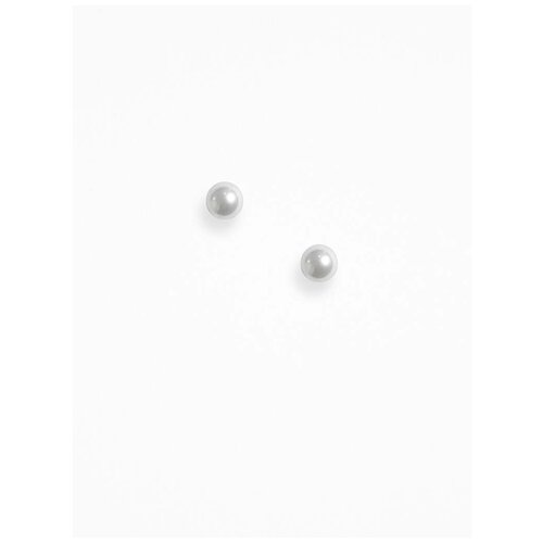 Серьги пусеты O-Sh, жемчуг пресноводный культивированный, белый серьги sokolov серебро 925 проба родирование жемчуг пресноводный