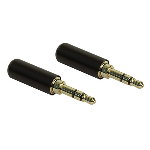 Аудио разъем (штекер) под пайку mini jack 3,5 мм, 3 pin, металлический, позолоченный (по 2 шт.)