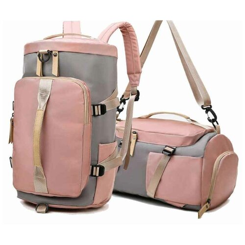 Сумка-рюкзак Oem, 26х25х45 см, ручная кладь, розовый