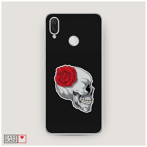 фото Чехол силиконовый huawei p smart plus череп 9 case place