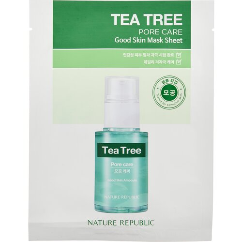 NATURE REPUBLIC Тканевая маска с экстрактом чайного дерева Good Skin Tea Tree Mask Sheet, 24 мл тканевая маска с экстрактом чайного дерева foodaholic tea tree nature skin mask