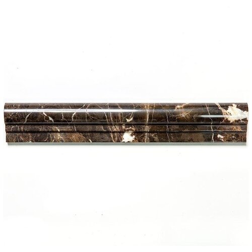 Бордюр (плинтус) из мрамора Natural Mosaic B022-2-(Emperador-Dark) коричневый молдинг глянцевый