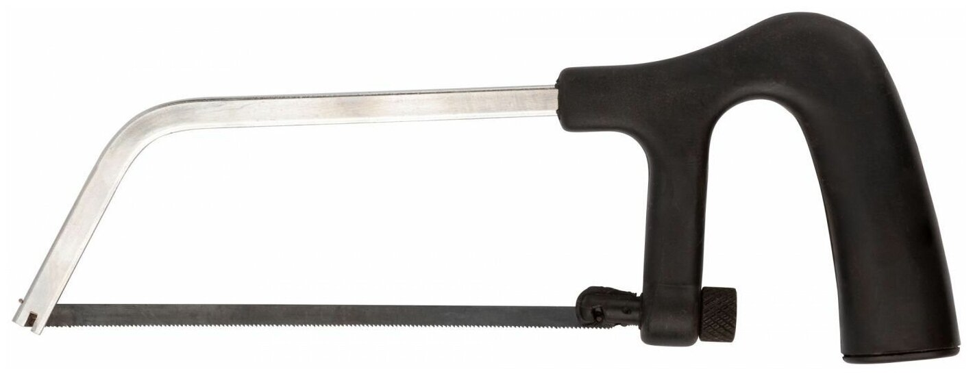 Ножовка по металлу мини 150 мм пластиковая черная ручка KУРС
