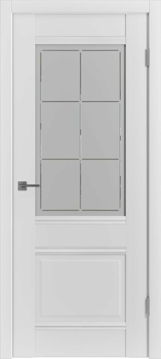 Дверное полотно EMALEX C2 EMALEX ICE CRYSTAL CLOUD 900*2000 (остекленная со стеклом)